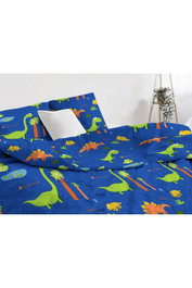 L'essentiel linge de maison Dinolar Juego de funda nórdica individual Azul oscuro